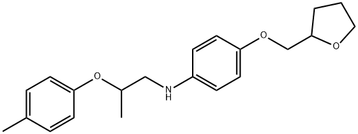 N-[2-(4-Methylphenoxy)propyl]-4-(tetrahydro-2-furanylmethoxy)aniline Structure