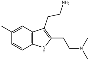 N-{2-[3-(2-アミノエチル)-5-メチル-1H-インドール-2-イル]エチル}-N,N-ジメチルアミン 化学構造式