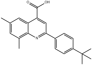 2-(4-TERT-ブチルフェニル)-6,8-ジメチルキノリン-4-カルボン酸 化学構造式
