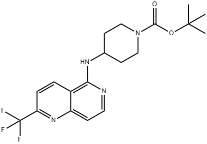 tert-Butyl 4-(2-(trifluoromethyl)-1,6-naphthyridin-5-ylamino)piperidine-1-carboxy Structure