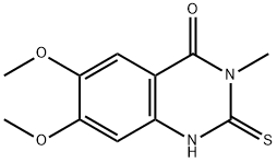 2-mercapto-6,7-dimethoxy-3-methylquinazolin-4(3H)-one Struktur