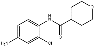 N-(4-アミノ-2-クロロフェニル)テトラヒドロ-2H-ピラン-4-カルボキサミド 化学構造式