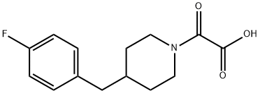 [4-(4-フルオロベンジル)ピペリジン-1-イル](オキソ)酢酸 化学構造式