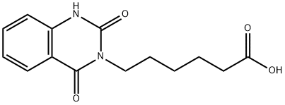 6-(2,4-二氧代-1H-喹唑啉-3-基)己酸 结构式