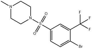 1-{[4-Bromo-3-(trifluoromethyl)phenyl]-sulfonyl}-4-methylpiperazine Structure