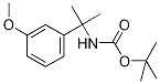 tert-Butyl [2-(3-methoxyphenyl)prop-2-yl]carbamate, 3-{2-[(tert-Butoxycarbonyl)amino]prop-2-yl}anisole Struktur
