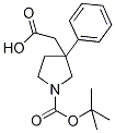 [1-(tert-Butoxycarbonyl)-3-phenylpyrrolidin-3-yl]acetic acid Struktur