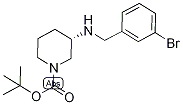 tert-Butyl (3S)-3-[(3-bromobenzyl)amino]piperidine-1-carboxylate, (3S)-3-[(3-Bromobenzyl)amino]-1-(tert-butoxycarbonyl)piperidine Struktur