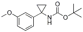 tert-Butyl [1-(3-methoxyphenyl)cycloprop-1-yl]carbamate, 3-{1-[(tert-Butoxycarbonyl)amino]cycloprop-1-yl}anisole Structure
