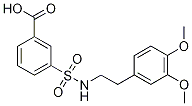 3-{[(3,4-Dimethoxyphenethyl)amino]sulphonyl}benzoic acid Structure