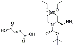 tert-Butyl (2S)-2-(aminomethyl)-4,4-diethoxypiperidine-1-carboxylate (2E)-but-2-enedioate Structure