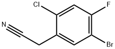 5-溴-2-氯-4-氟苯乙腈, 1426290-08-5, 结构式