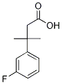 3-(3-フルオロフェニル)-3-メチルブタン酸 化学構造式