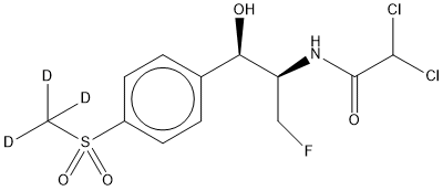 氟苯尼考胺-D3 结构式