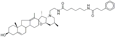 3-HYDROXY-N-AMINOETHYL-N'-AMINOCAPROYLDIHYDROCINNAMOYL CYCLOPAMINE Structure