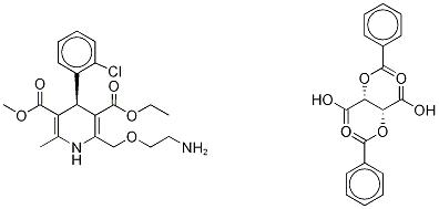 (R)-Amlodipine Hemi-dibenzoyl-L-tartrate 结构式