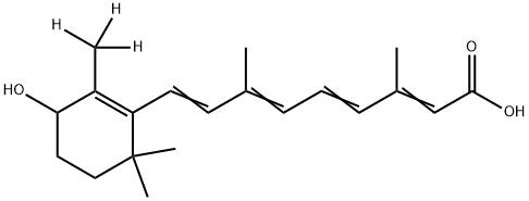 RAC 4-ヒドロキシ-9-CIS-レチノイン酸-D3 化学構造式