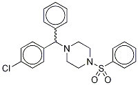 1-(p-Chloro-α-phenylbenzyl)-4-(phenylsulfonyl)piperazine 结构式