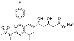 (3R,5R)-瑞舒伐他汀钠盐, , 结构式
