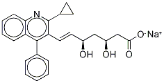 (3R,5S,6E)-7-(2-Cyclopropyl-4-phenyl-3-quinolinyl)-3,5-dihydroxy-6-heptenoic Acid Sodium Salt Structure