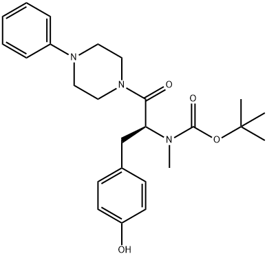 1-[(S)-N-tert-Boc-N-methyltyrosyl]-4-phenylpiperazine Structure
