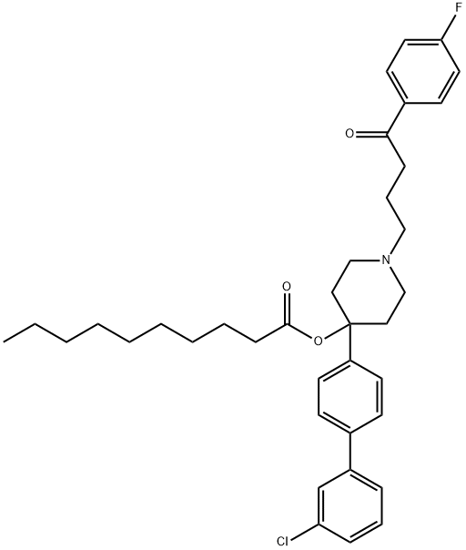 4-Dechloro-4-(3-chlorophenyl) Haloperidol Decanoate  Struktur