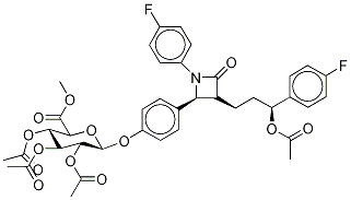 3-O-Acetyl Ezetimibe-d4 2,3,4-Tri-O-acetyl--D-glucuronide Methyl Ester Struktur