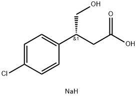 (R)-3-(4-Chlorophenyl)-4-hydroxybutyric Acid SodiuM Salt Structure