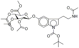 N-Acetyl-N-tert-butoxycarbonyl Serotonin Tri-O-acetyl-β-D-glucuronide Methyl Ester|N-Acetyl-N-tert-butoxycarbonyl Serotonin Tri-O-acetyl-β-D-glucuronide Methyl Ester