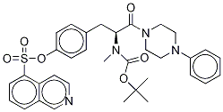 1-[(S)-O-(5-Isoquinolinesulfonyl)-N-tert-boc-N-methyltyrosyl]-4-phenyl-piperazine Struktur