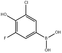 (3-Chloro-5-fluoro-4-hydroxyphenyl)boronic acid Structure