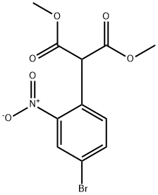4-溴-2-硝基苯基丙二酸二甲酯 结构式