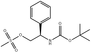 N-[(1R)-2-[(甲基磺酰基)氧基]-1-苯基乙基]氨基甲酸叔丁酯, 102089-75-8, 结构式