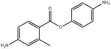 4-Amino-2-methylbenzoic acid 4-aminophenyl ester Struktur