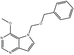 5-(benzyloxyMethyl)-4-Methoxy-5H-pyrrolo[3,2-d]pyriMidine Struktur