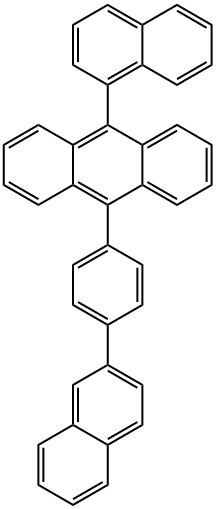 9-(1-萘基)-10-(4-(2-萘基)苯基)蒽, 1026768-26-2, 结构式