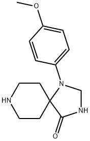 1-(4-Methoxyphenyl)-1,3,8-triazaspiro[4.5]decan-4-one Struktur
