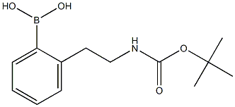 2-(2-TERT-ブチルトキシカルボニルアミノエチル)フェニルボロン酸 化学構造式