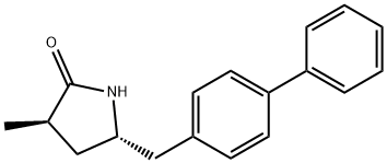 (3R,5S)-5-([1,1'-ビフェニル]-4-イルメチル)-3-メチルピロリジン-2-オン 化学構造式