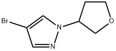 4-BroMo-1-(tetrahydrofuran-3-yl)-1H-pyrazole Struktur