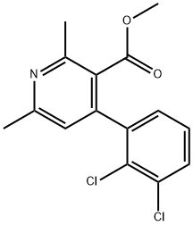4-(2,3-Dichlorophenyl)-2,6-dimethyl-3-pyridinecarboxylic acid methyl ester Structure