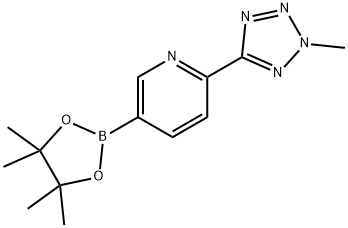 2-(2-Methyl-2H-tetrazol-5-yl)-5-(4,4,5,5-tetraMethyl-1,3,2-dioxaborolan-2-yl)pyridine Structure