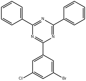 2-(3-ブロモ-5-クロロフェニル)-4,6-ジフェニル-1,3,5-トリアジン 化学構造式