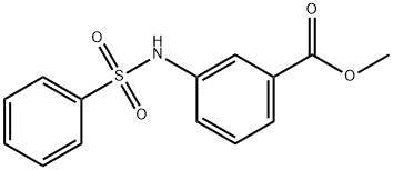 3-ベンゼンスルホンアミド安息香酸メチル 化学構造式