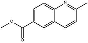 2-メチルキノリン-6-カルボン酸メチル 化学構造式