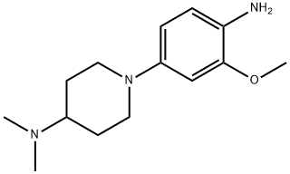 1-(4-アミノ-3-メトキシフェニル)-N,N-ジメチルピペリジン-4-アミン 化学構造式