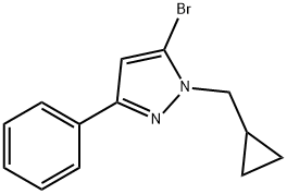 5-BroMo-1-(cyclopropylMethyl)-3-phenyl-1H-pyrazole Structure
