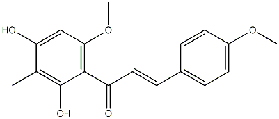 2',4'-二羟基-4,6'-二甲氧基-3'-甲基查耳酮 结构式