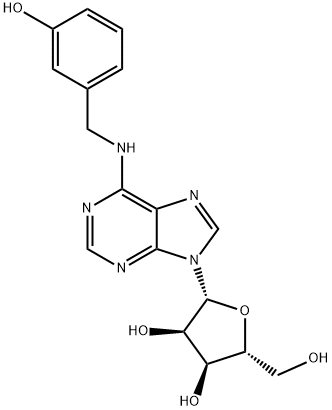 N-(3-羟基苄基)腺苷, 110505-76-5, 结构式