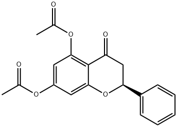 ピノセンブリン-ジアセタート 化学構造式